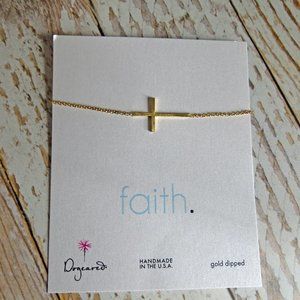Dogeared Large Sideways Cross Bracelet in Gold